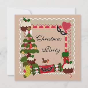 Invitation Fête de l'Arbre de Noël & Puddings