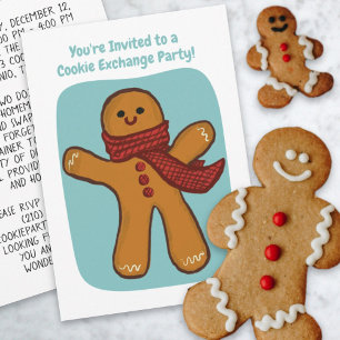 Invitation Fête de l'échange de biscuits artisanal modifiable