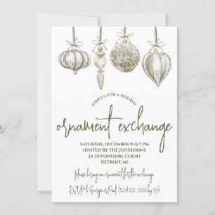 Invitation Fête de l'échange d'ornement