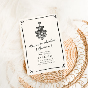 Invitation Fête de l'engagement avec main fantaisie