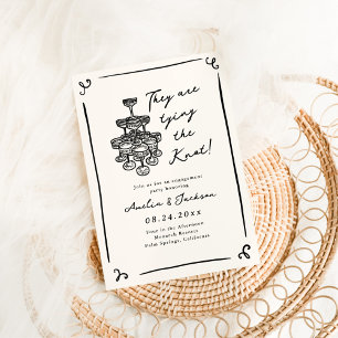 Invitation Fête de l'engagement avec main fantaisie