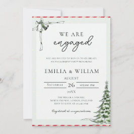 Invitation Fête de l'engagement Mariage photo de Noël
