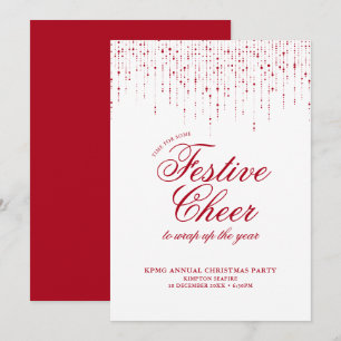 Invitation Fête de l'entreprise Red White