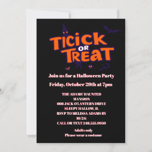 Invitation Fête de l'Halloween