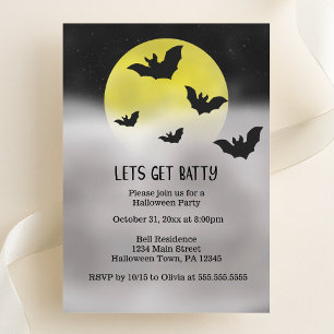 Invitation Fête de l'Halloween Batty