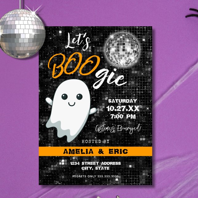 Invitation Fête de l'Halloween BOOgie Disco (Créateur téléchargé)