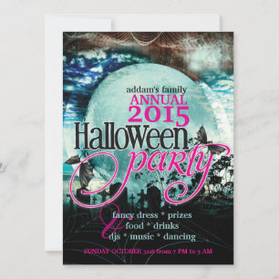 Invitation Fête de l'Halloween sur le thème de la Fée aux Ail