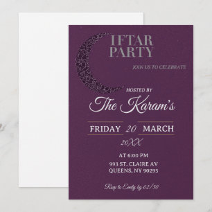 Invitation Fête de l'Iftar du Ramadan de Mosquée minimaliste