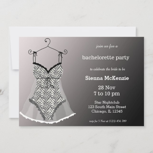 Invitation Fête de lingerie (Devant)