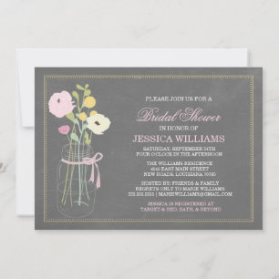 Invitation Fête de l'mariée chic de Shabby Rose