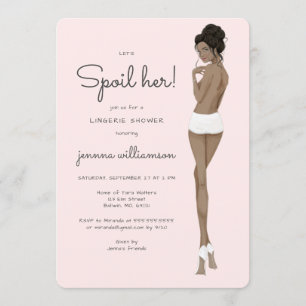 Invitation Fête de l'mariée de lingerie en sous-vêtements