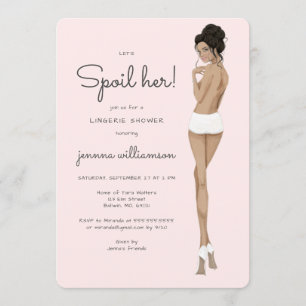 Invitation Fête de l'mariée de lingerie en sous-vêtements