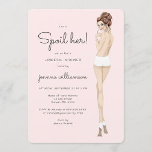Invitation Fête de l'mariée de lingerie en sous-vêtements