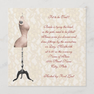 Invitation Fête de l'mariée de raccord