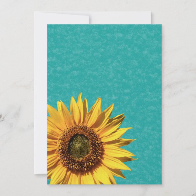 Invitation Fête de l'mariée de tournesol d'été (Devant)