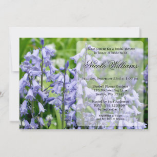 Invitation Fête de l'mariée des fleurs de Bluebell