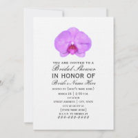 Invitation Fête de l'mariée d'orchidées inspirée p