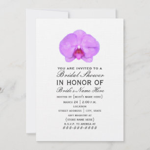 Invitation Fête de l'mariée d'orchidées inspirée p