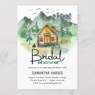 Invitation Fête de l'mariée du Mont Watercolor