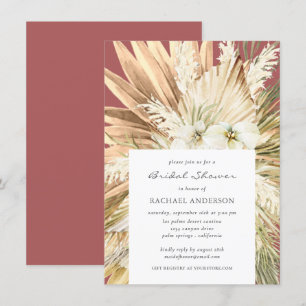 Invitation Fête de l'mariée en terre cuite de la Pampas
