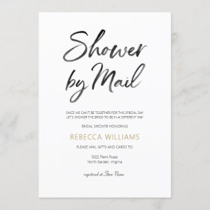 Invitation Fête de l'mariée Gold par courrier