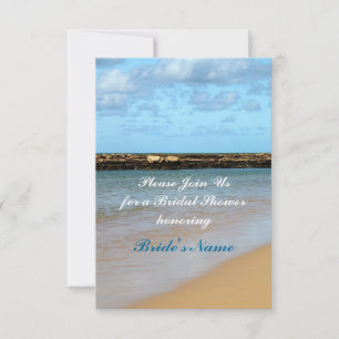 Invitation Fête de l'mariée Mariage Tropical Beach Paradise