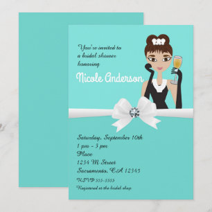 Invitation Fête de l'mariée moderne de la Fiançailles des vin