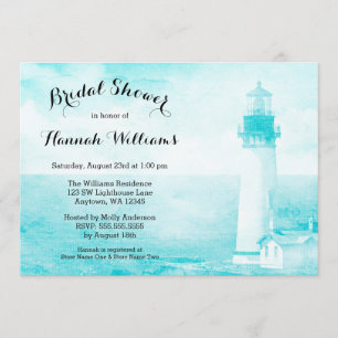 Invitation Fête de l'mariée Rustic Turquoise