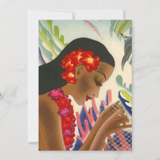 Invitation Fête de l'mariée tropicale Luau Parti Tiki Invitat