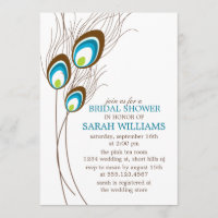 Fête de l'mariée Turquoise Peacock Feathers