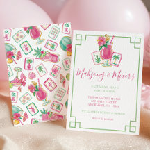 Fête de Mahjong et de Mixers Palm Beach Rose et Ve