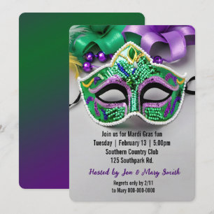 Invitation Fête de Mardi Gras