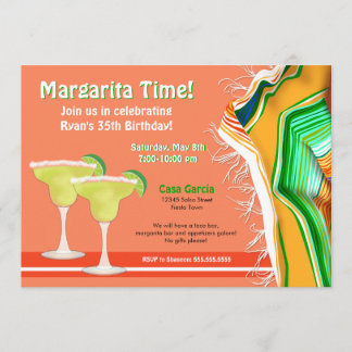 Invitation Fête de Margarita Chic et Contemporaine