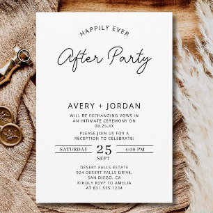 Invitation Fête de Mariage Après Heureux Pour Toujours Récept