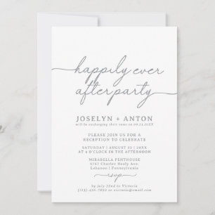 Invitation Fête de Mariage Après une Fuite Amoureuse Réceptio