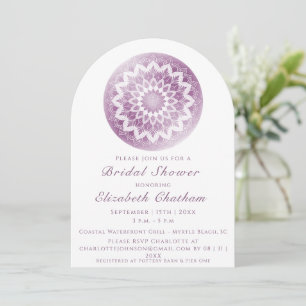 Invitation Fête de mariage au mandala en dentelle rose