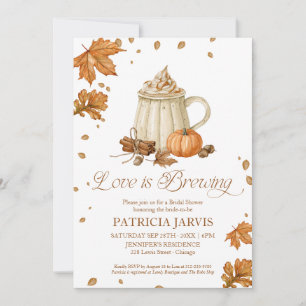 Invitation Fête de mariage automnal Citrouille épicée et tout