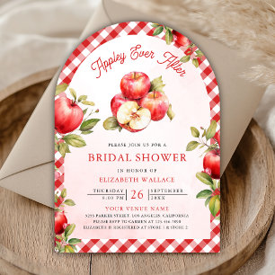 Invitation Fête de mariage aux pommes avec photo