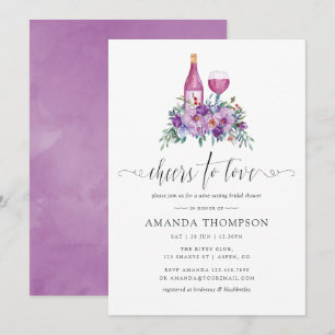 Invitation Fête de mariage avec dégustation de vin Purple Mag