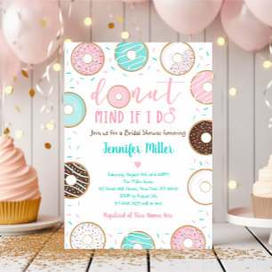 Invitation Fête de Mariage avec Donuts 'Donut Mind If I Do'