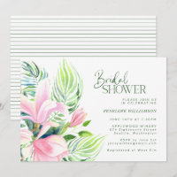 Fête de mariage avec fleurs de magnolia rose aquar