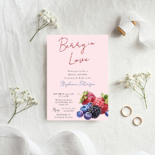 Invitation Fête de mariage Berry In Love aux fruits rouges mé
