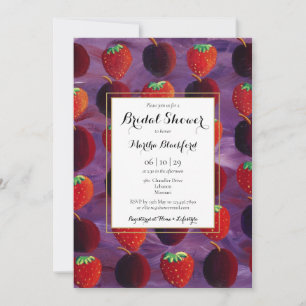 Invitation Fête de Mariage Champêtre aux Fruits Rouges