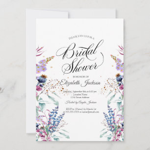 Invitation Fête de mariage champêtre avec des fleurs sauvages