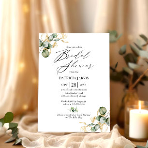 Invitation Fête de mariage champêtre doré