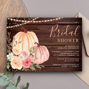 Invitation Fête de mariage champêtre Floral Bois de grange Ci
