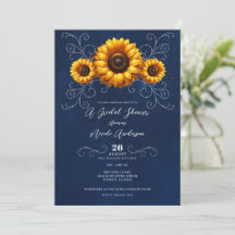 Fête de mariage champêtre pailleté tournesol bleu