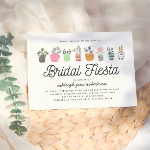 Invitation Fête de mariage Cute Cactus