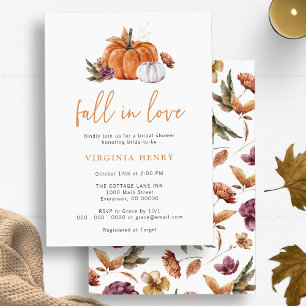 Invitation Fête de mariage d'automne de citrouille