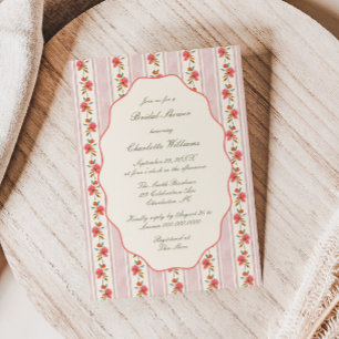Invitation Fête de Mariage de Cottage Corail Sage Blush